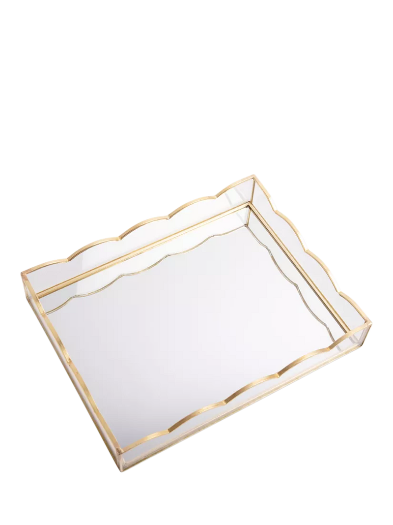 Caroline Gardner glass scallop tray gold - British product