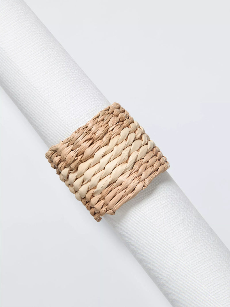 John Lewis seagrass napkin rings natural set of 4 (British brand)