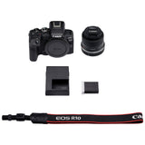 Canon EOS R10 mirrorless camera with 18-45mm IS STM lens - British product