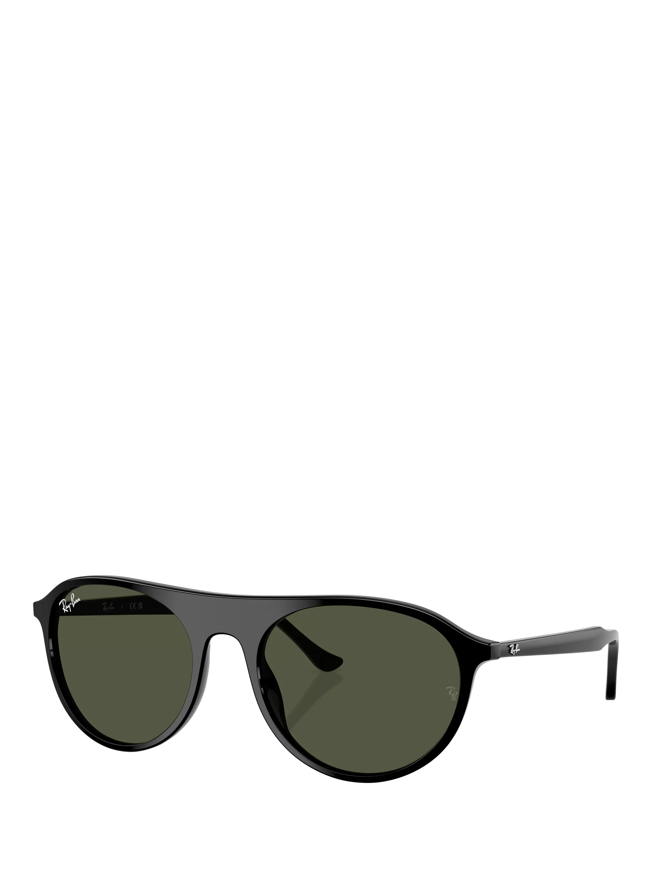 Ray-Ban RB2215 round sunglasses black frame green lenses - British product