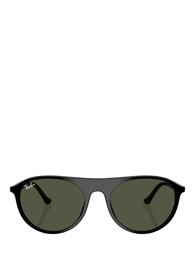 Ray-Ban RB2215 round sunglasses black frame green lenses - British product