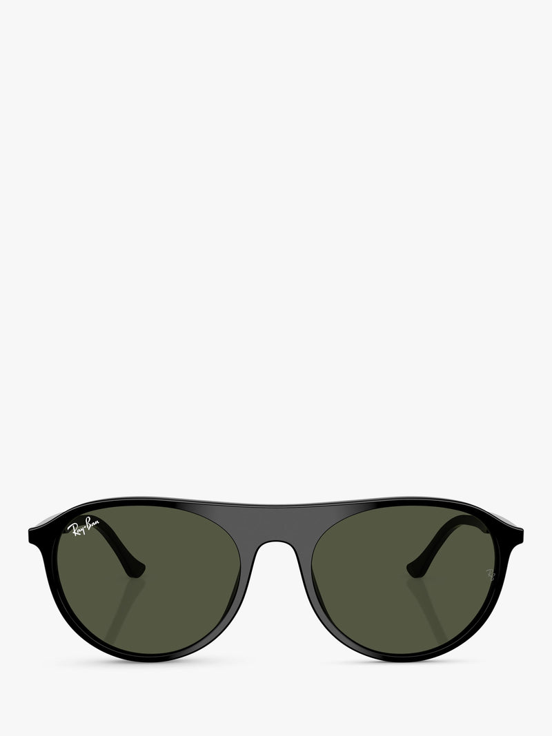 Ray-Ban RB2215 round sunglasses black frame green lenses - British product