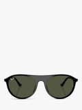 Ray-Ban RB2215 round sunglasses black frame green lenses - British product