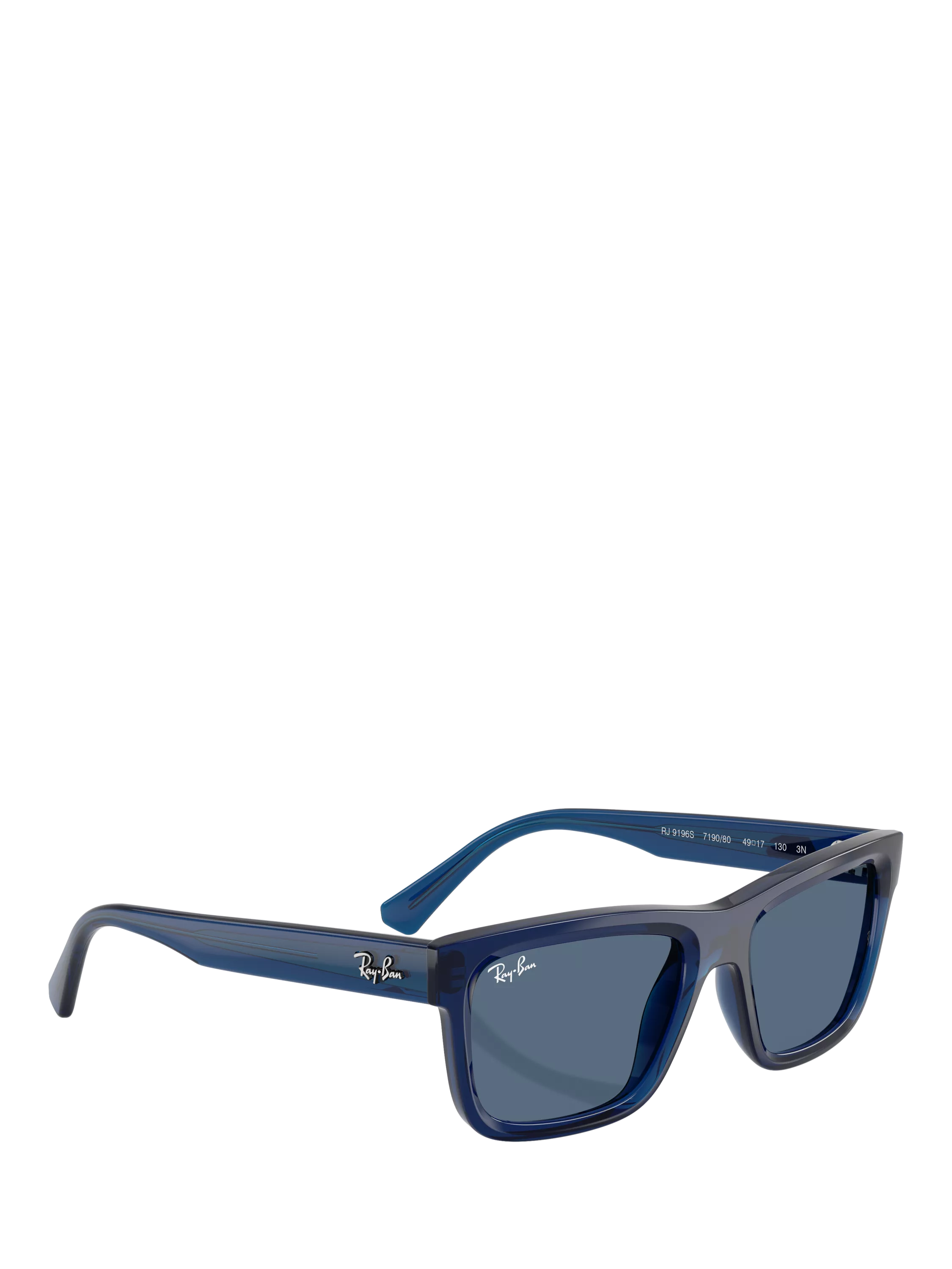 Ray-Ban RJ9196S kids bio-based blue rectangular sunglasses 49mm, UK version