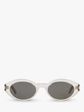 Yves Saint Laurent oval sunglasses clear grey frame - British product