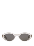 Yves Saint Laurent oval sunglasses clear grey frame - British product