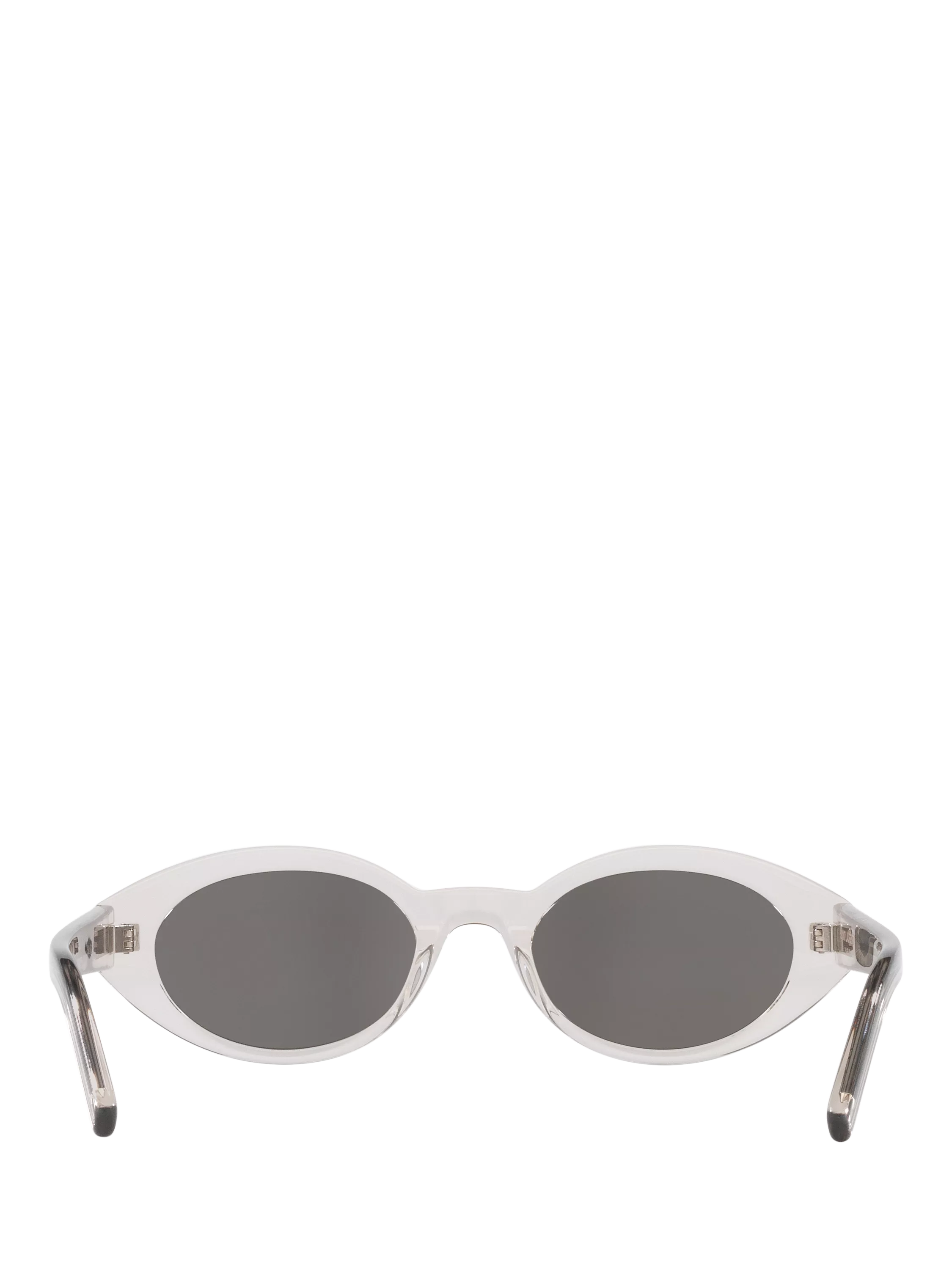 Yves Saint Laurent oval sunglasses clear grey frame - British product