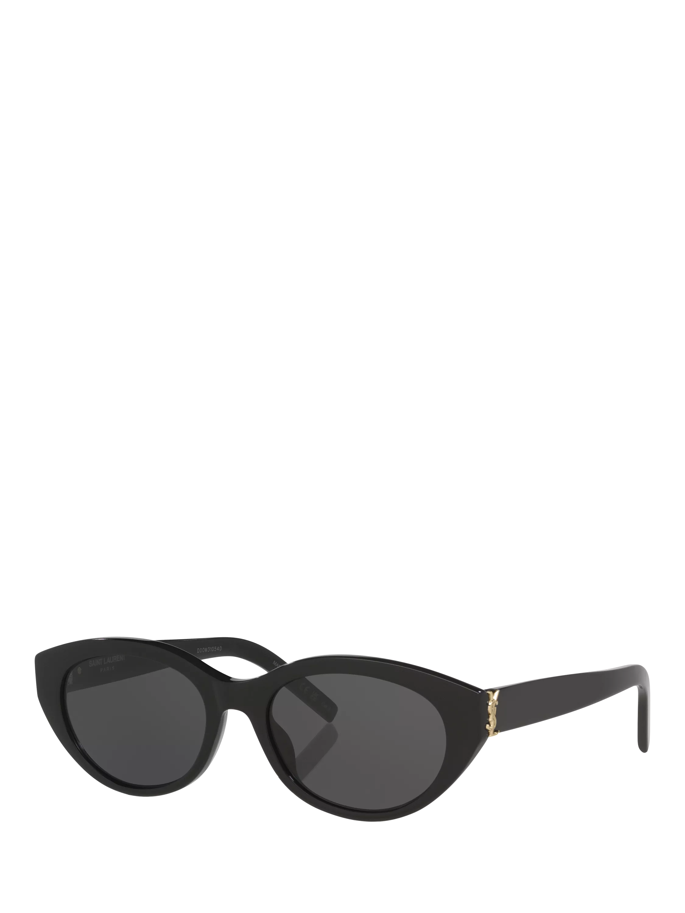 Yves Saint Laurent black oval sunglasses with hard case, imported from the UK