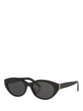 Yves Saint Laurent black oval sunglasses with hard case, imported from the UK