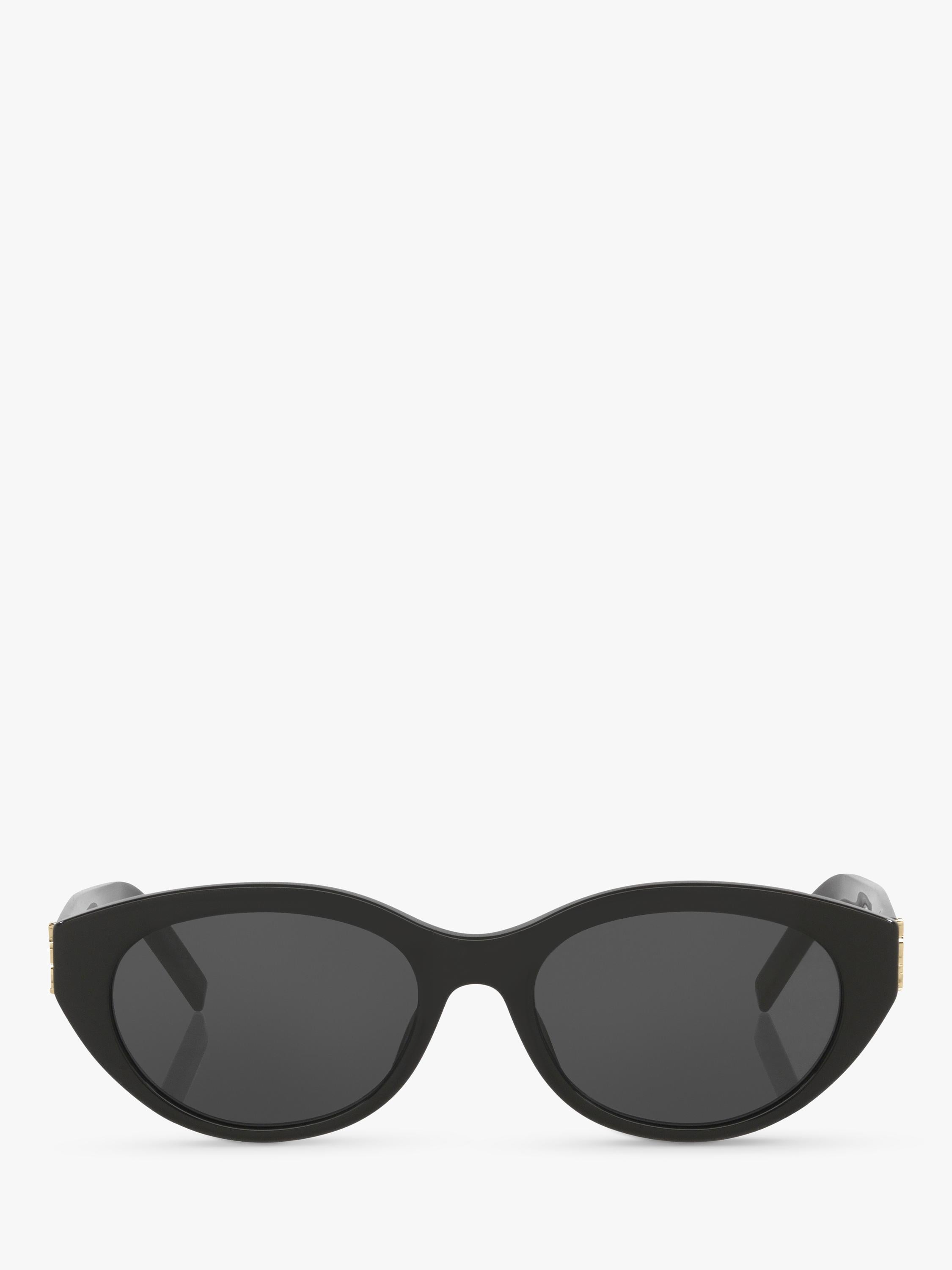 Yves Saint Laurent black oval sunglasses with hard case, imported from the UK
