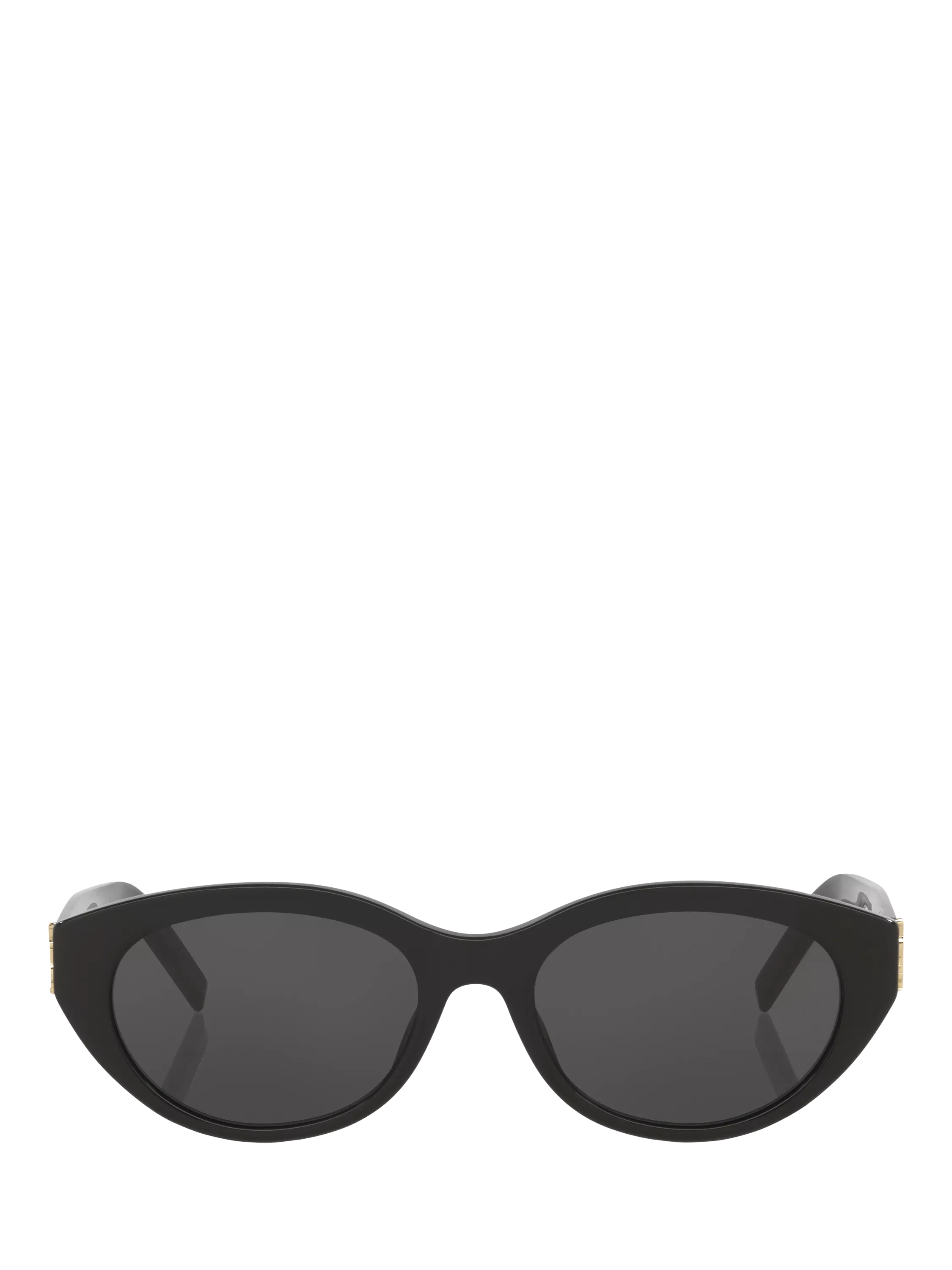 Yves Saint Laurent black oval sunglasses with hard case, imported from the UK