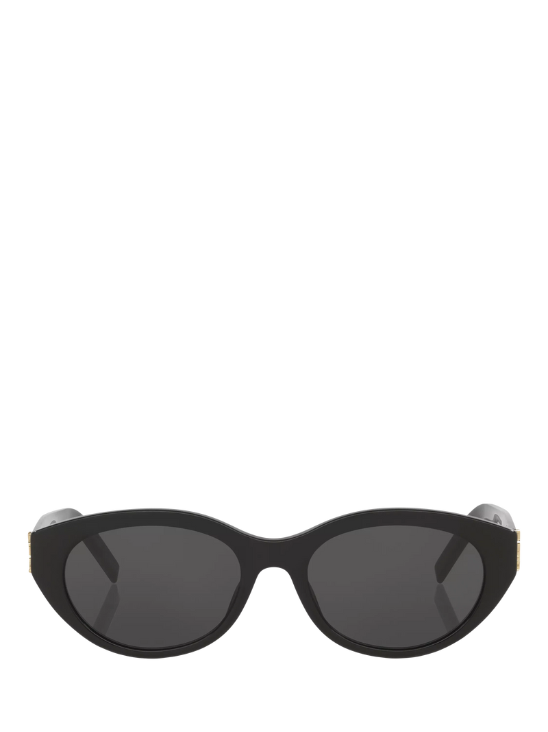 Yves Saint Laurent black oval sunglasses with hard case, imported from the UK