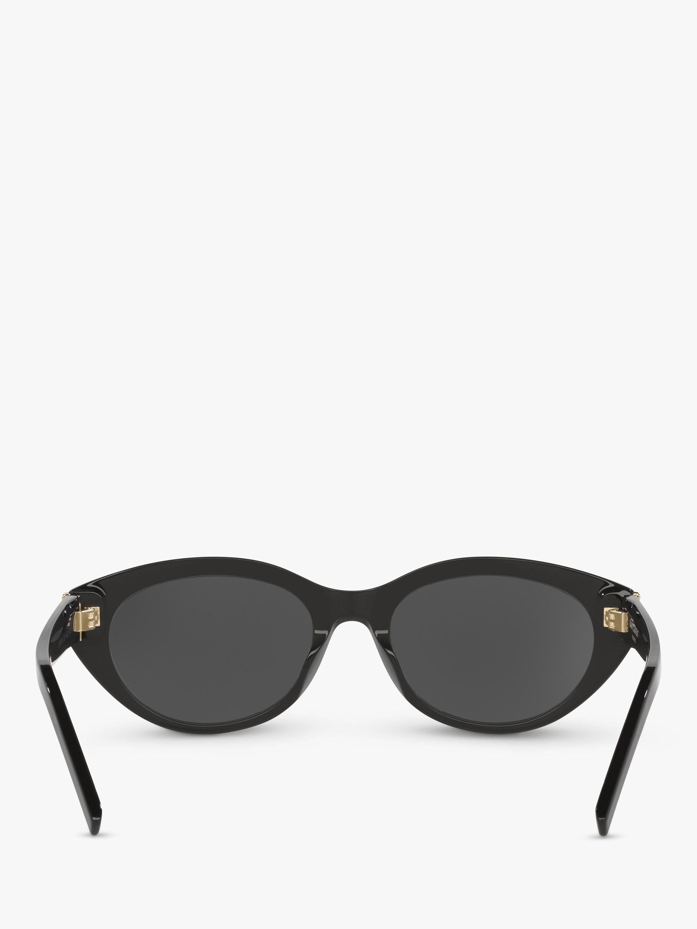 Yves Saint Laurent black oval sunglasses with hard case, imported from the UK