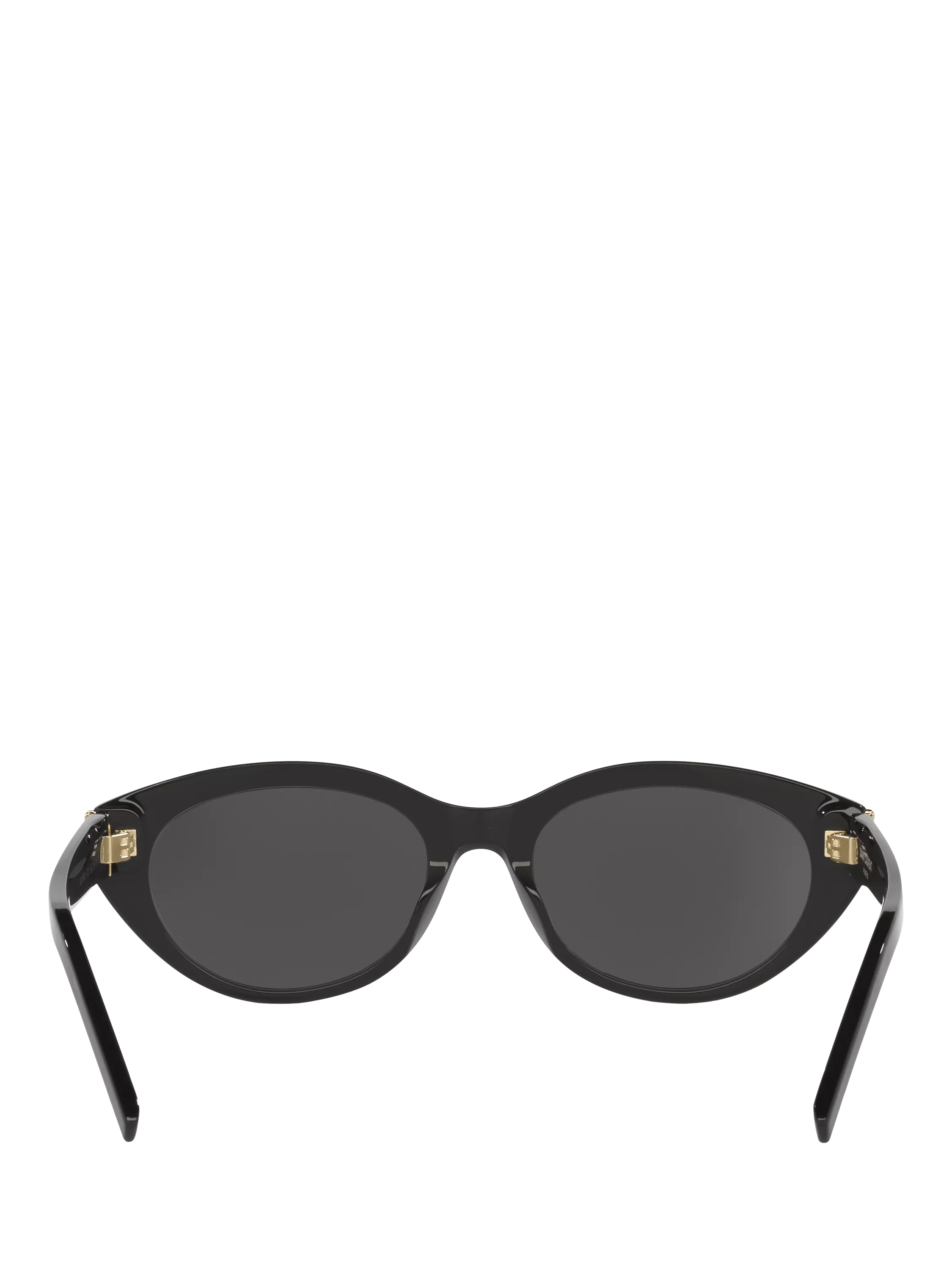 Yves Saint Laurent black oval sunglasses with hard case, imported from the UK