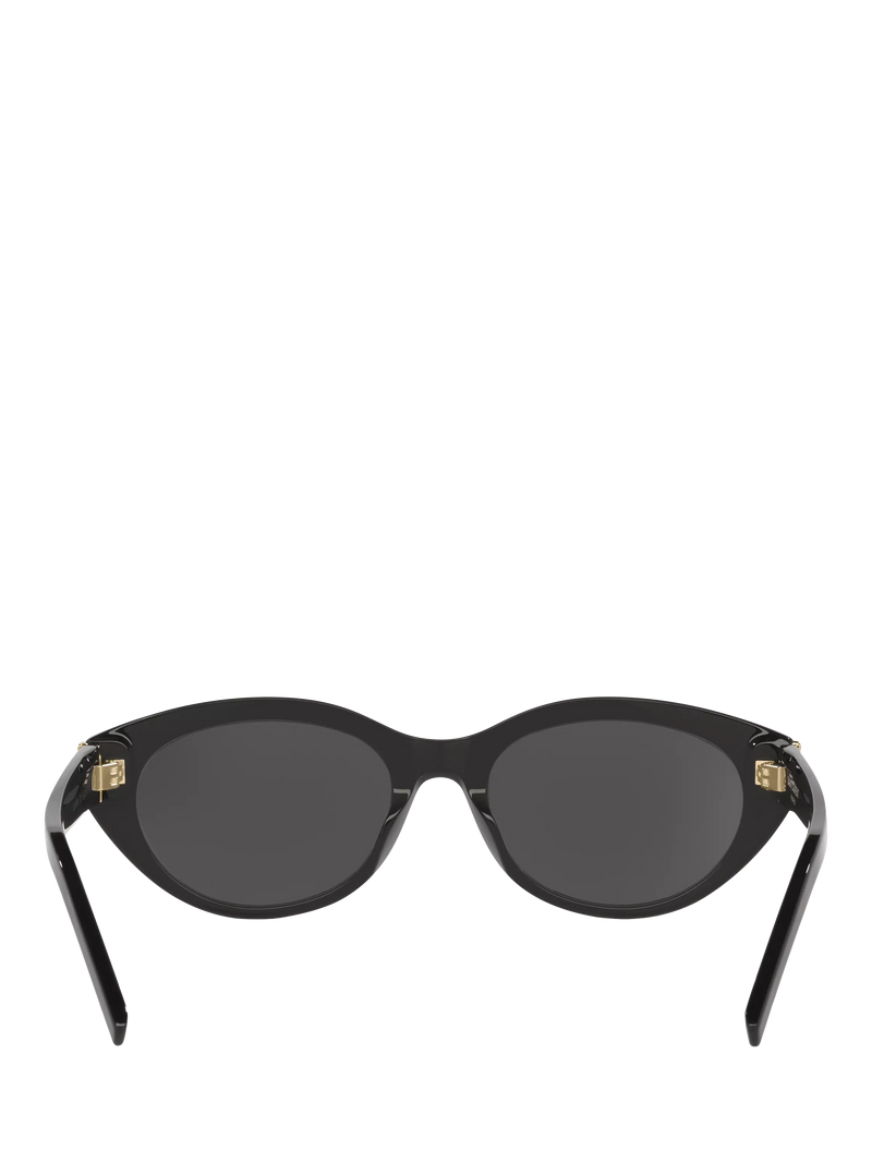 Yves Saint Laurent black oval sunglasses with hard case, imported from the UK