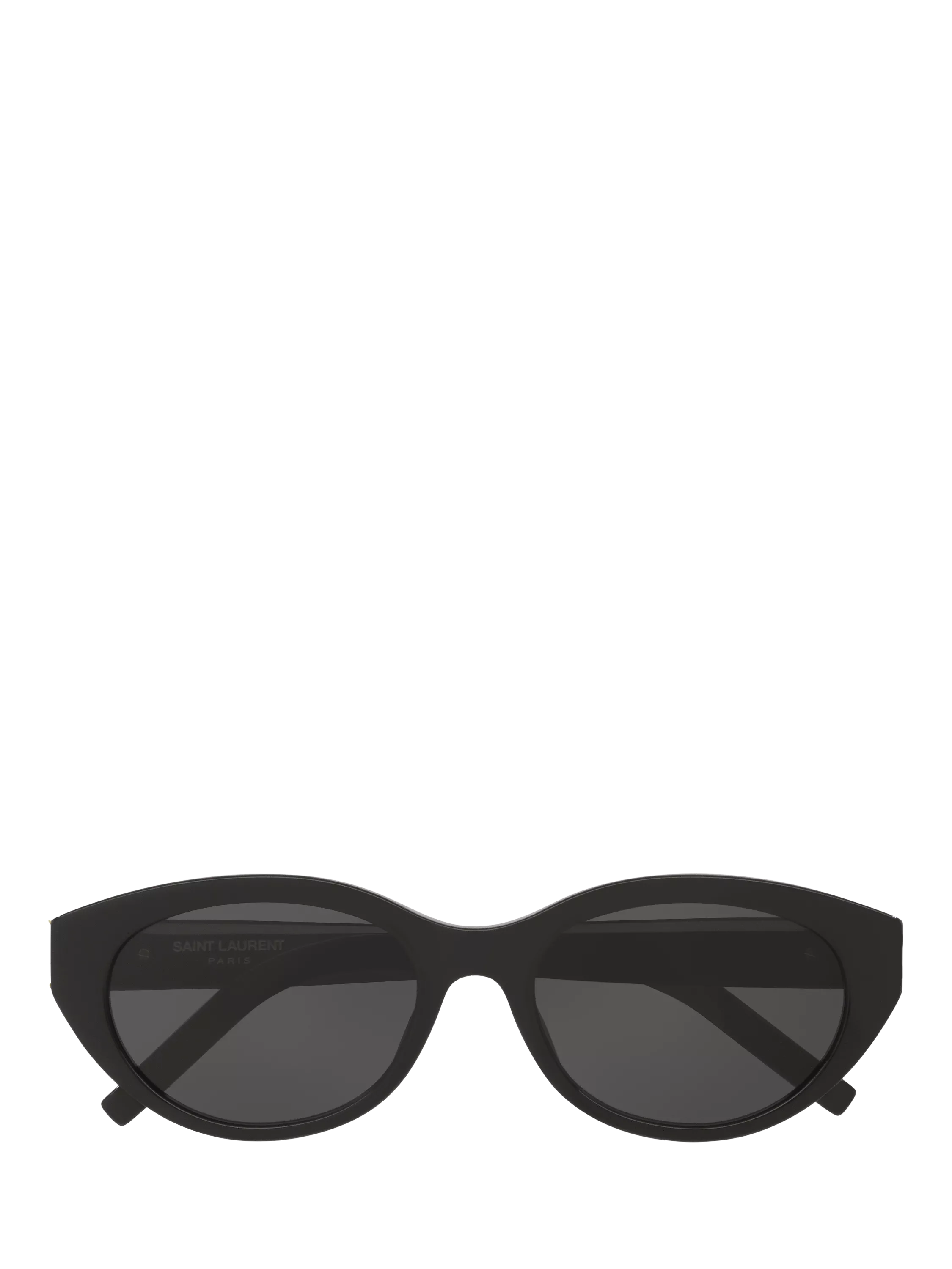 Yves Saint Laurent black oval sunglasses with hard case, imported from the UK