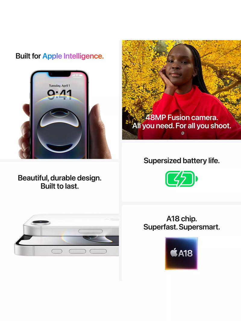 Apple iPhone 16e 6.1-inch 128GB (British brand)