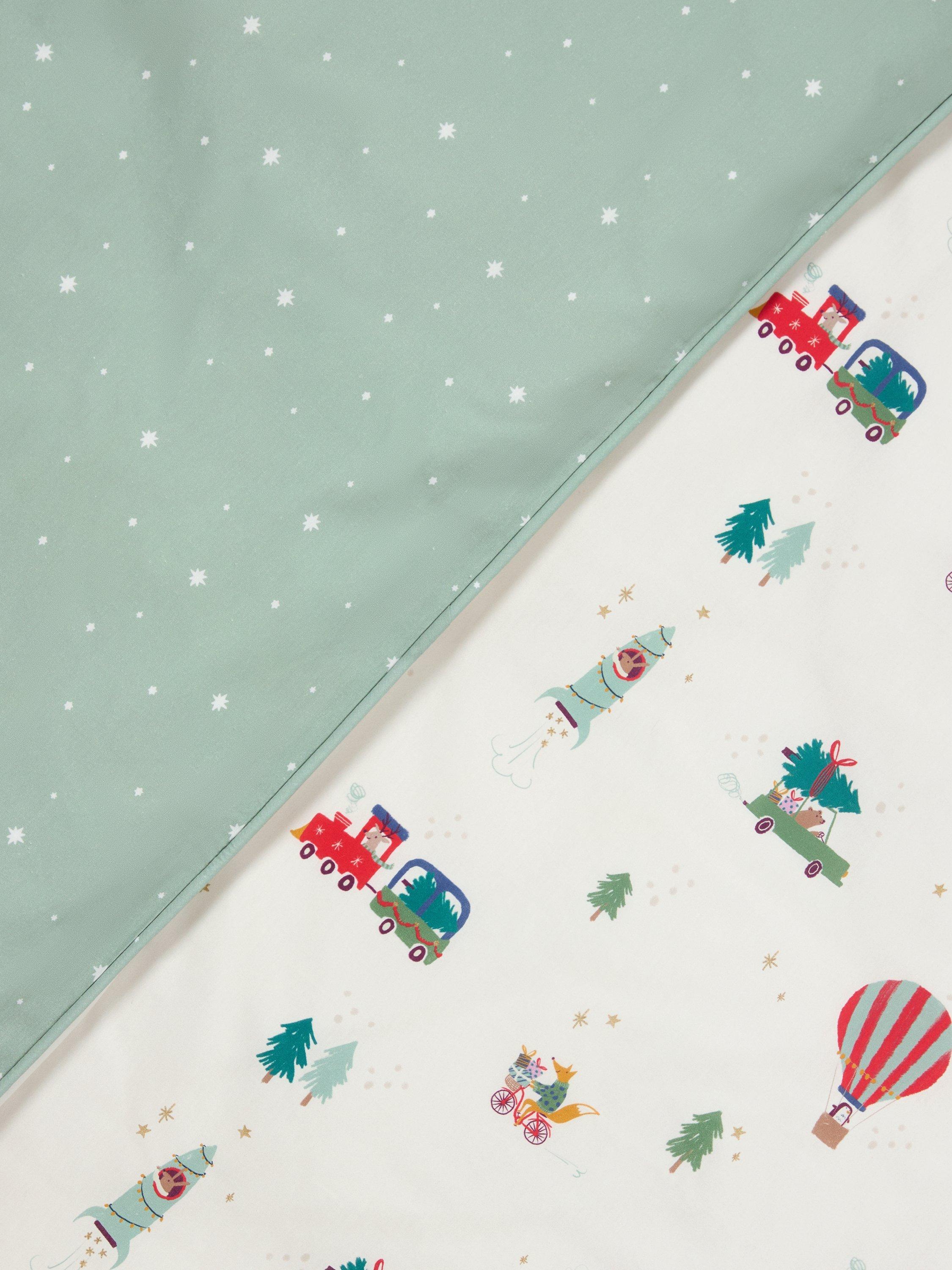 John Lewis Christmas reversible duvet cover set single, imported from the UK