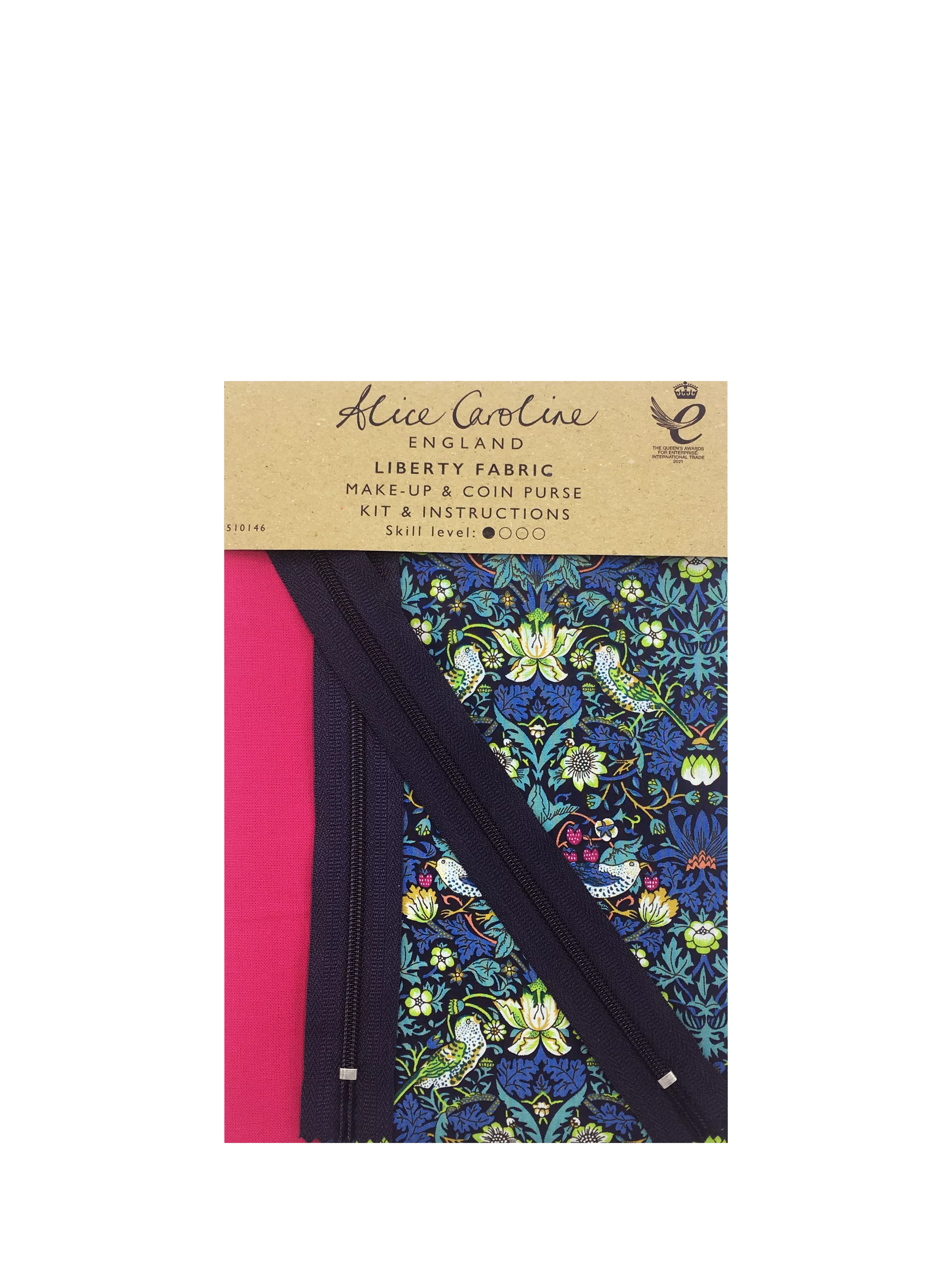 Alice Caroline coin purse craft kit Strawberry Thief (British brand)