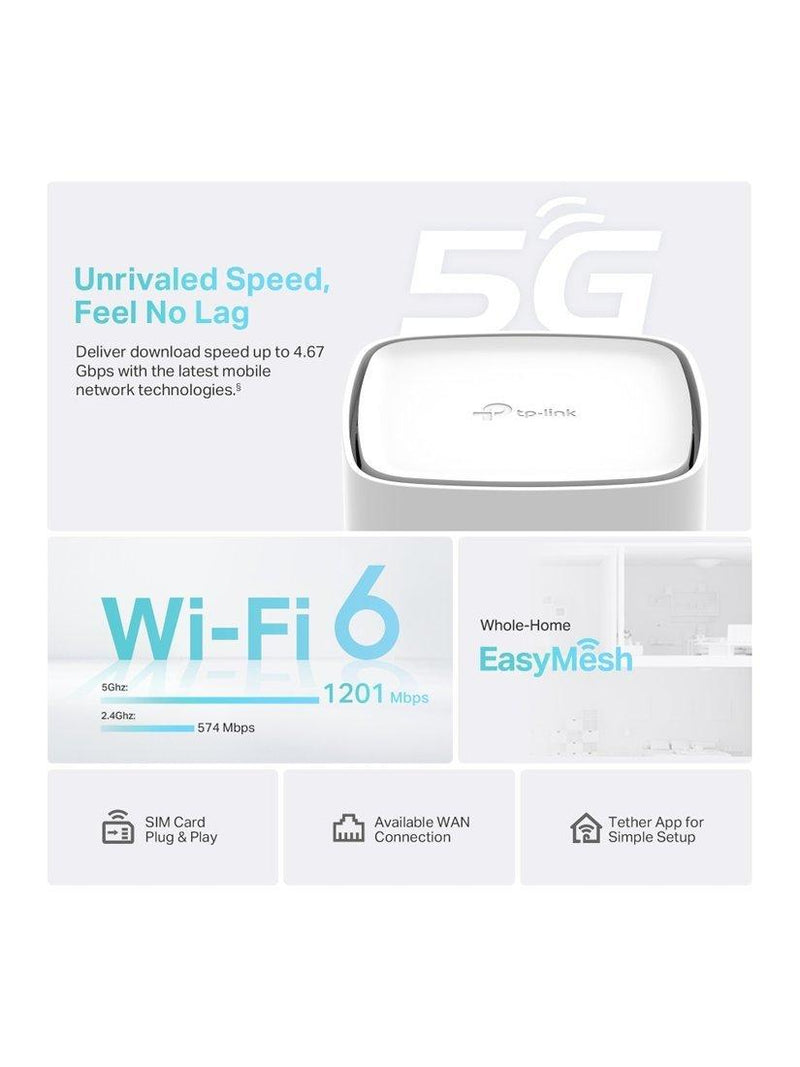 TP-Link Archer NX200 5G AX1800 dual-band router white (British brand)