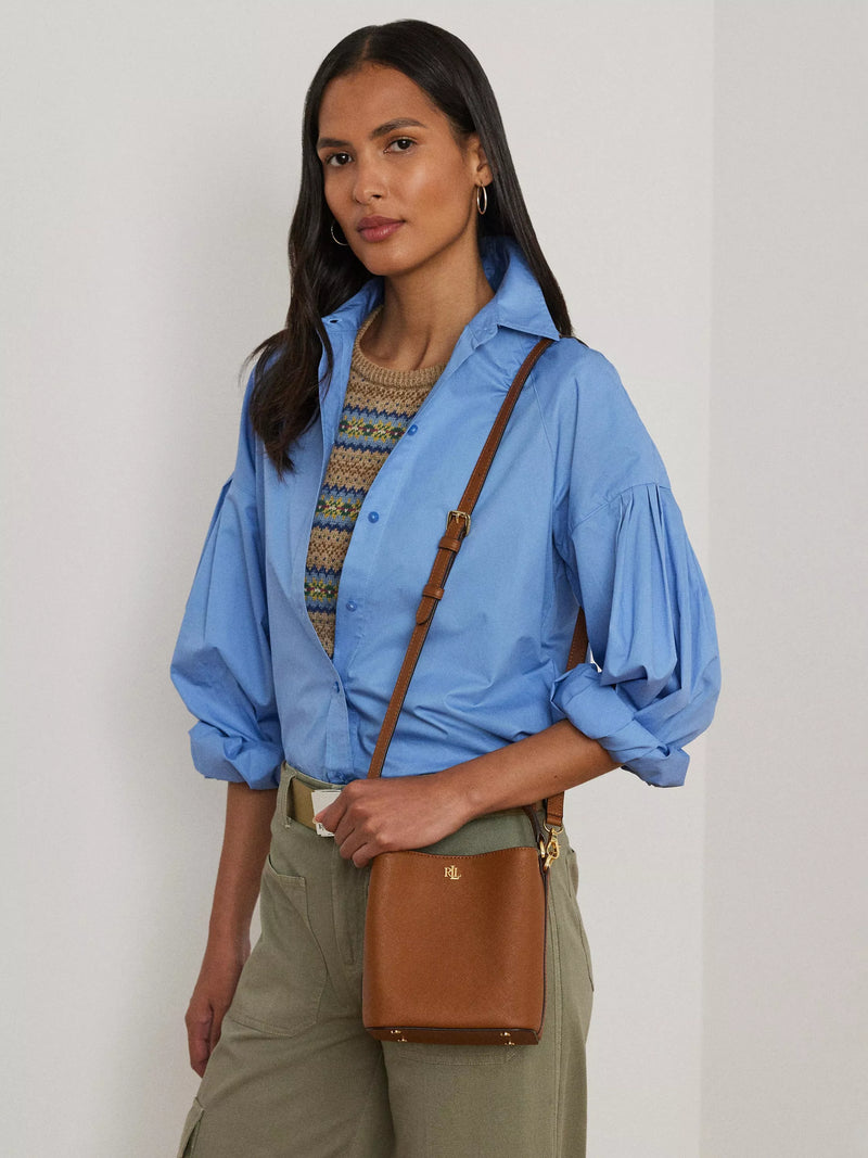 Ralph Lauren Reese small leather bucket bag (British brand)