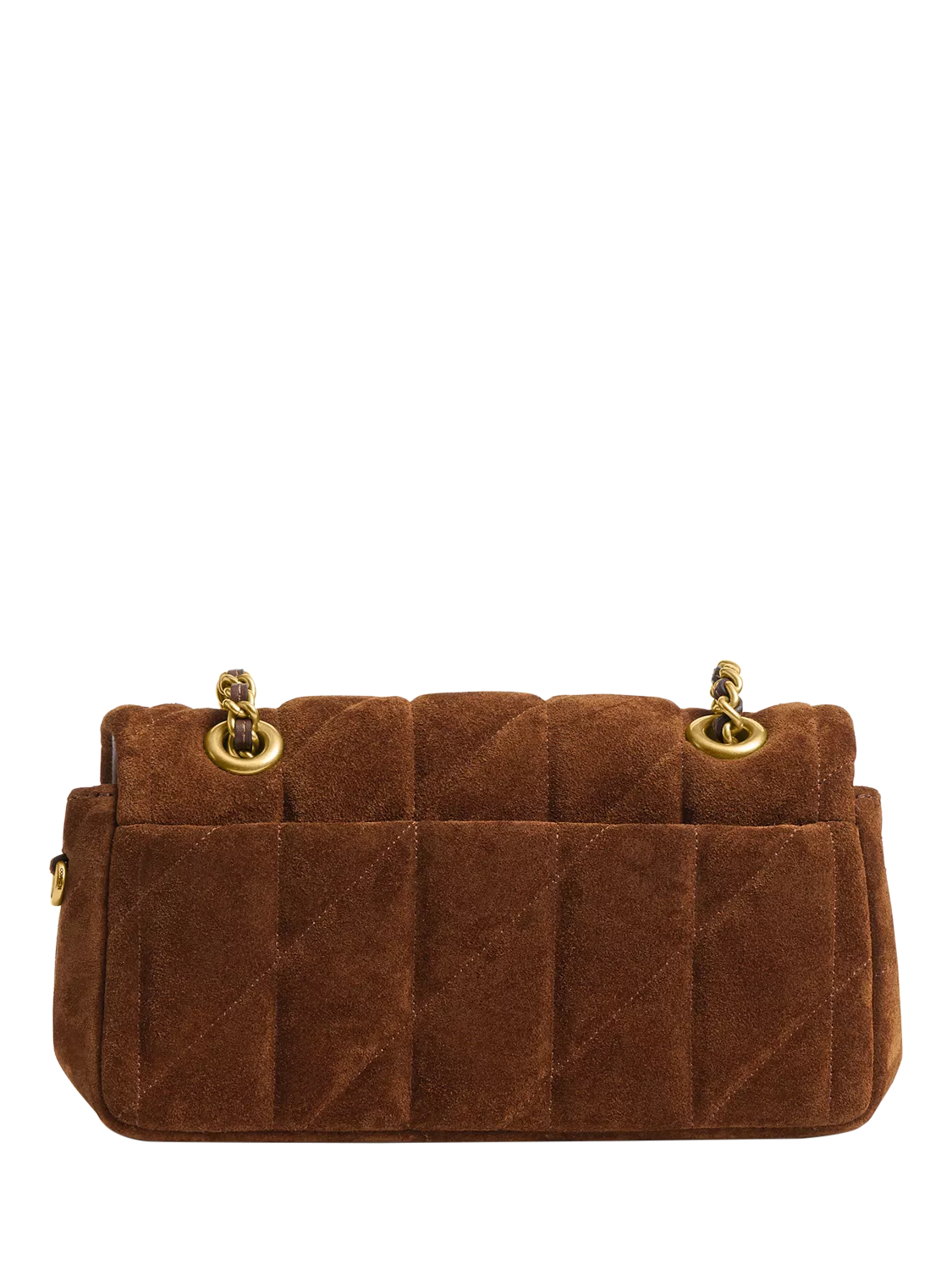 Coach Tabby 20 quilted suede shoulder bag brown, imported from the UK