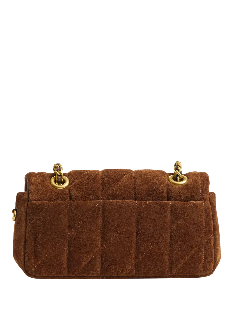 Coach Tabby 20 quilted suede shoulder bag brown, imported from the UK