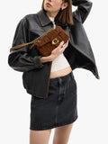 Coach Tabby 20 quilted suede shoulder bag brown, imported from the UK