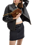 Coach Tabby 20 quilted suede shoulder bag brown, imported from the UK