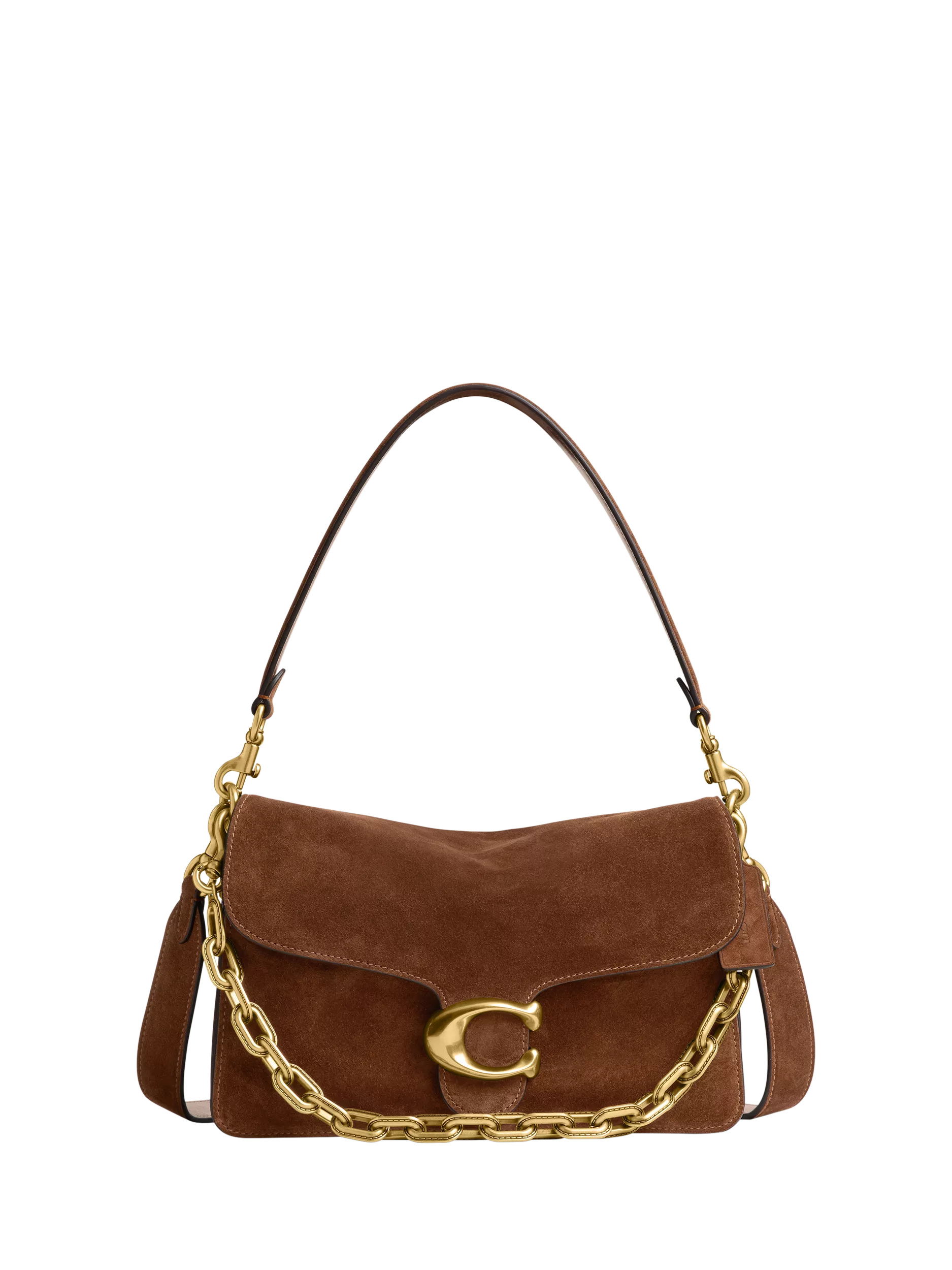 Coach Chain Tabby suede shoulder bag brown - UK version