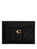 Coach quilted leather card case black (British brand)