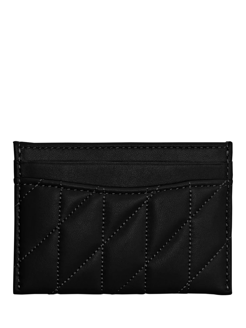 Coach quilted leather card case black (British brand)
