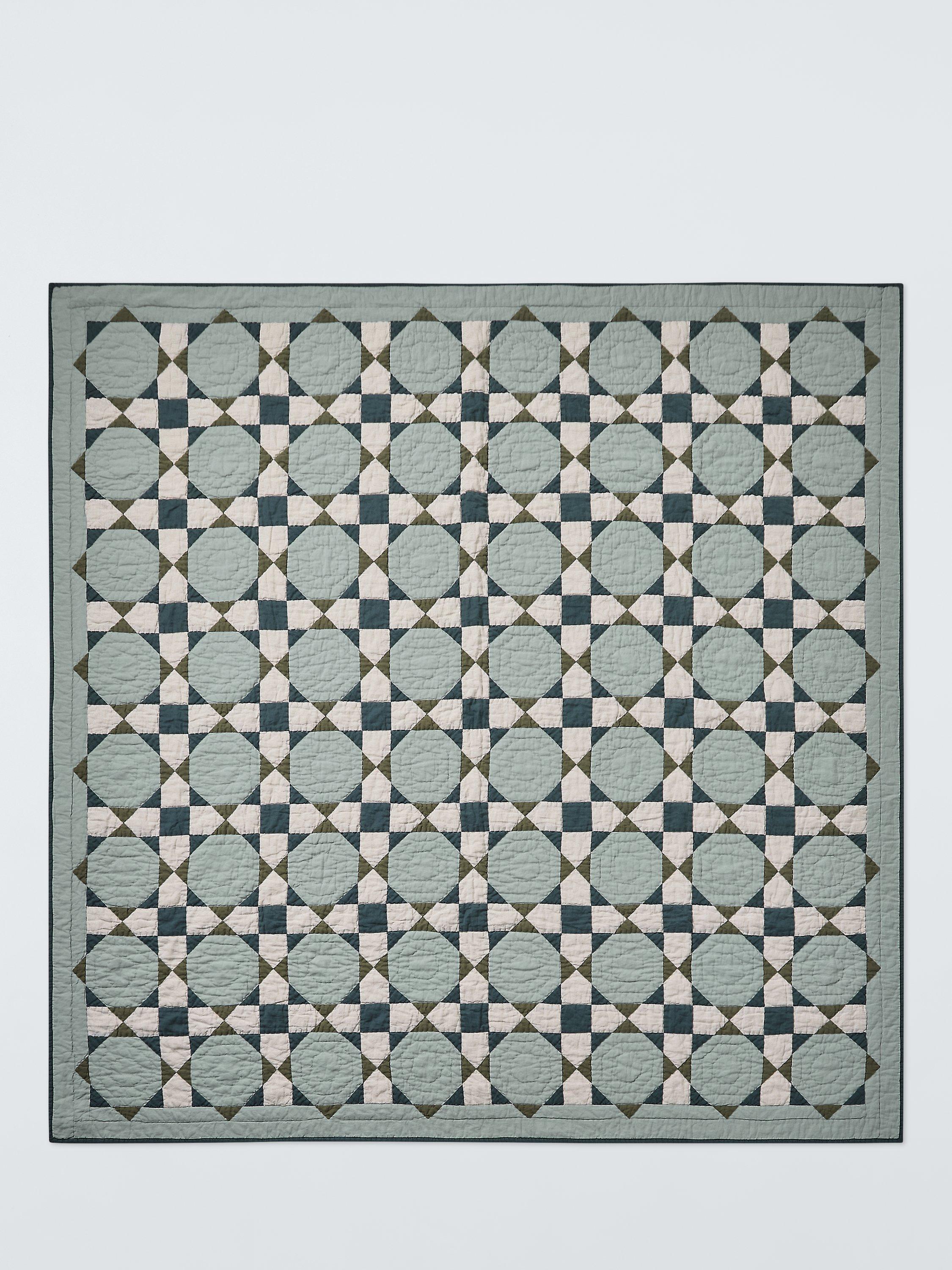 John Lewis Diamond Patchwork Quilt king size sage - British product