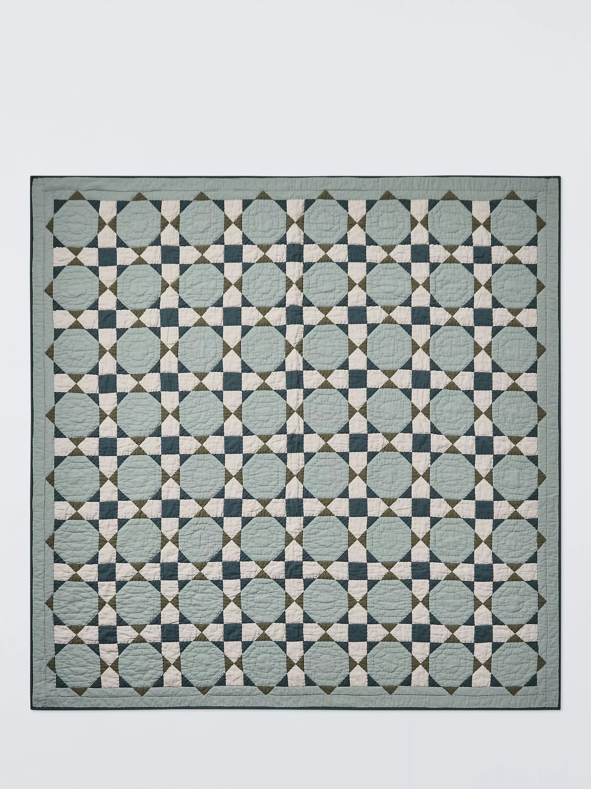 John Lewis Diamond Patchwork Quilt king size sage - British product