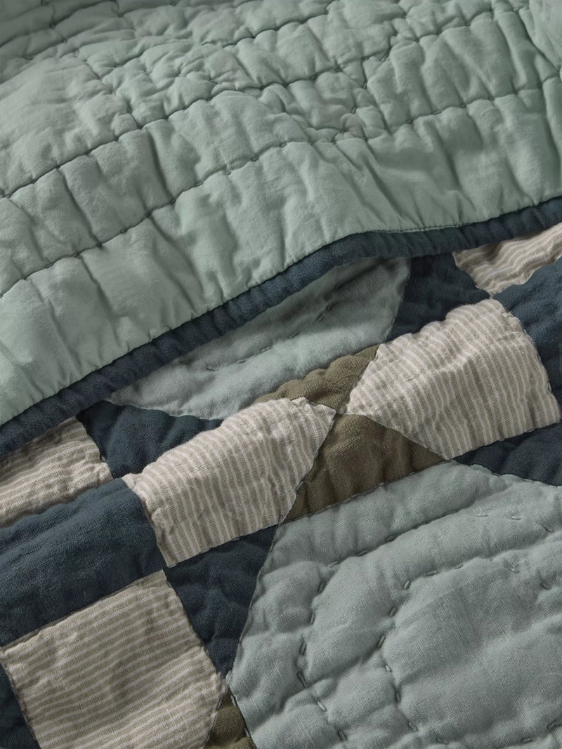 John Lewis Diamond Patchwork Quilt king size sage - British product