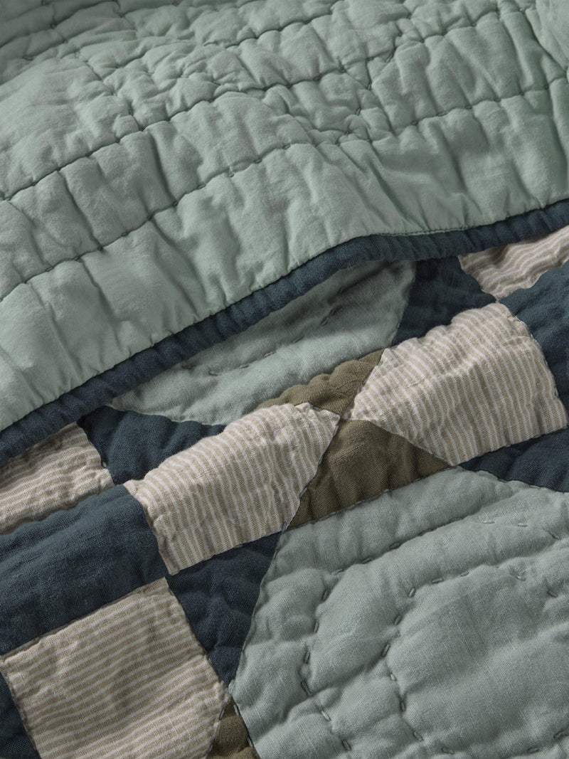 John Lewis Diamond Patchwork Quilt king size sage - British product