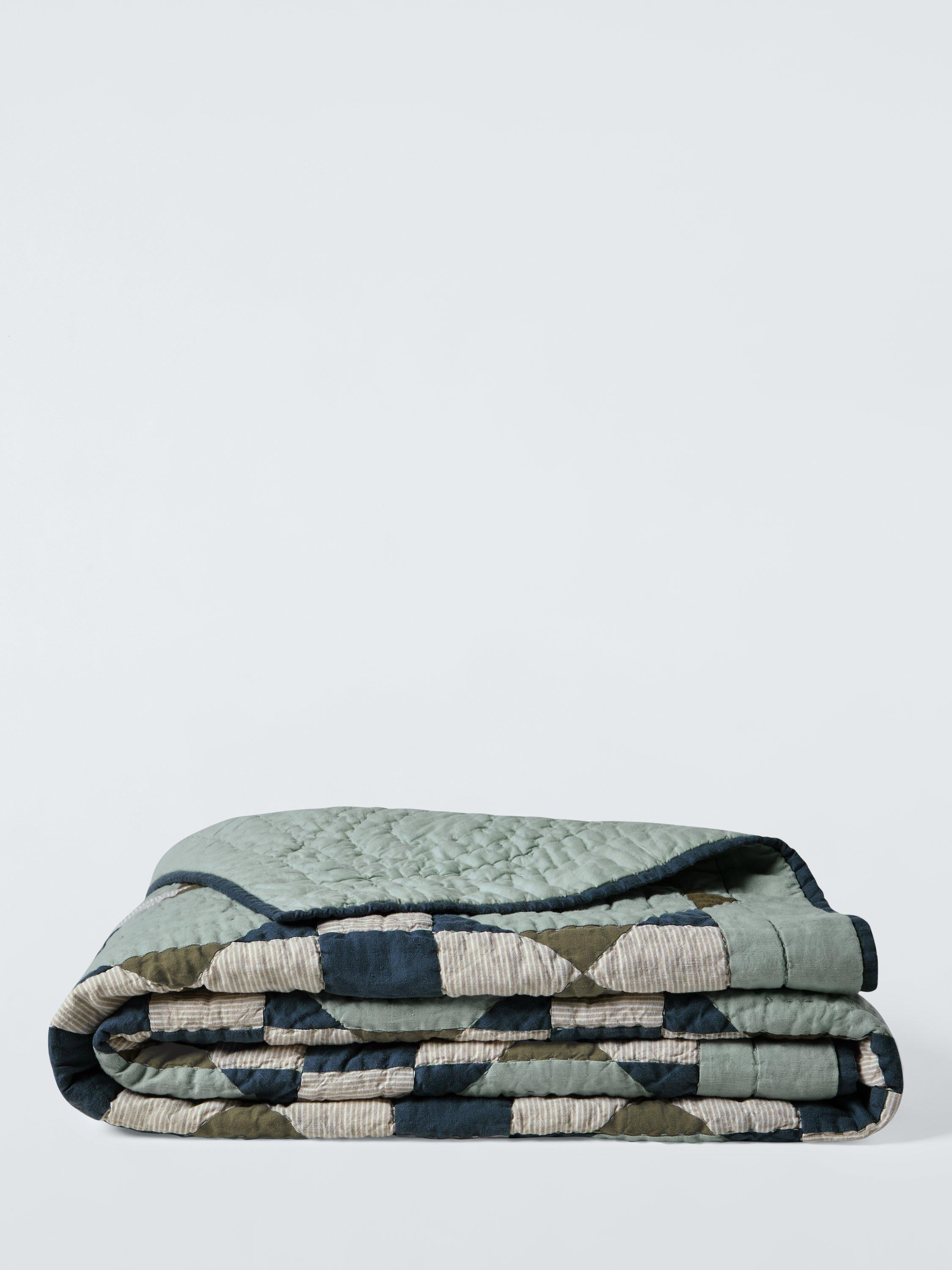 John Lewis Diamond Patchwork Quilt king size sage - British product