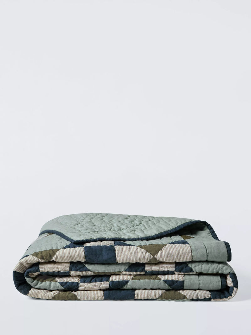 John Lewis Diamond Patchwork Quilt king size sage - British product