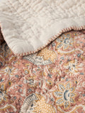 John Lewis lotus block print quilt multi king size, UK version