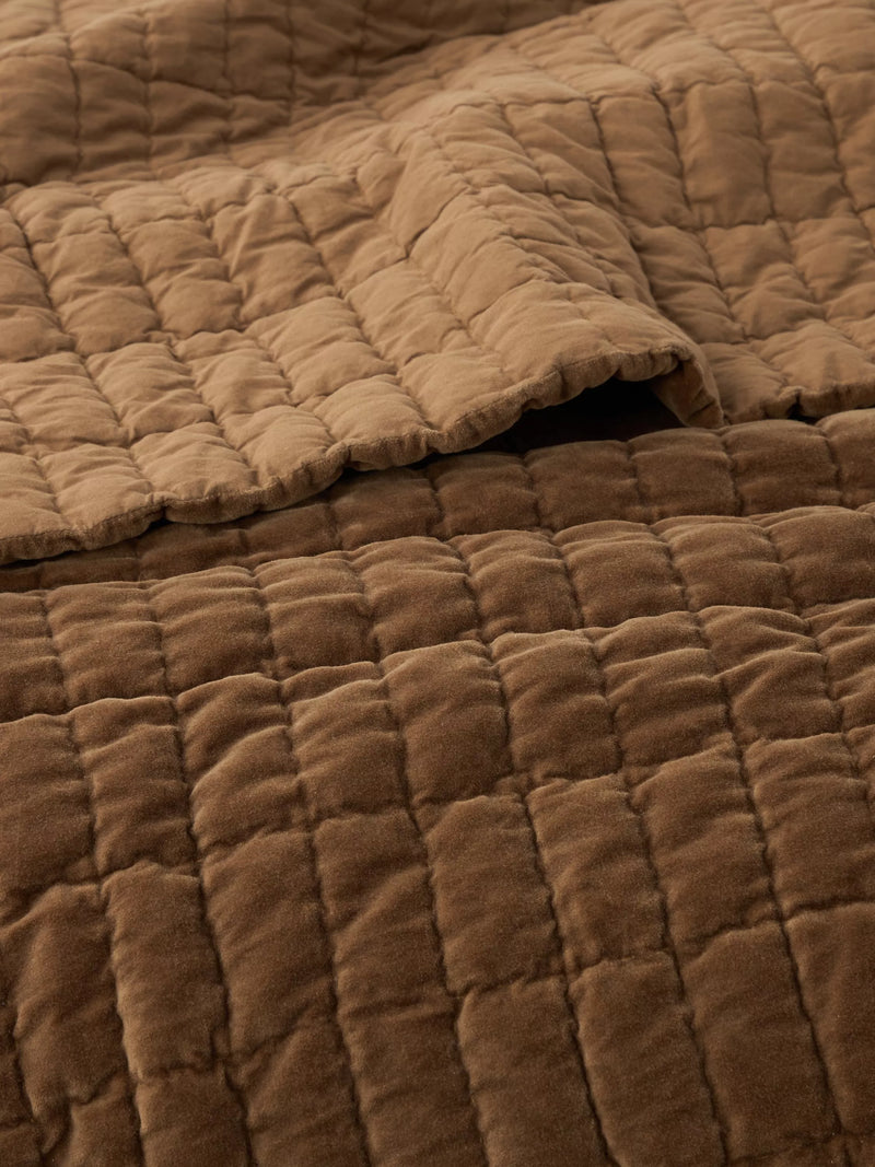 John Lewis velvet quilt copper king size, UK version