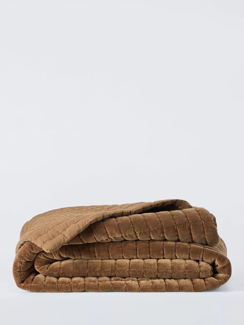 John Lewis velvet quilt copper king size, UK version