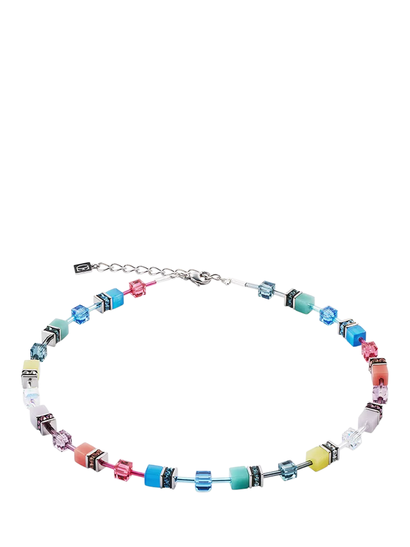 COEUR DE LION GeoCUBE Iconic Necklace Magic Silver, imported from the UK