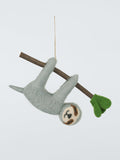 Hanging Sloth Felt Tree Decoration