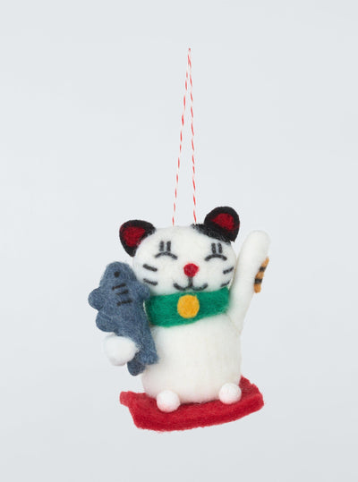 John Lewis Lucky Cat Felt Tree Decoration - Kjøp online hos McGrocer