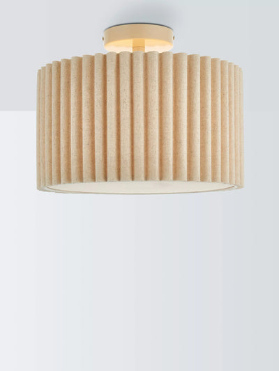 John Lewis John Lewis Modern Scallop Semi Flush Ceiling Light, Marshmallow- Buy online at McGrocer
