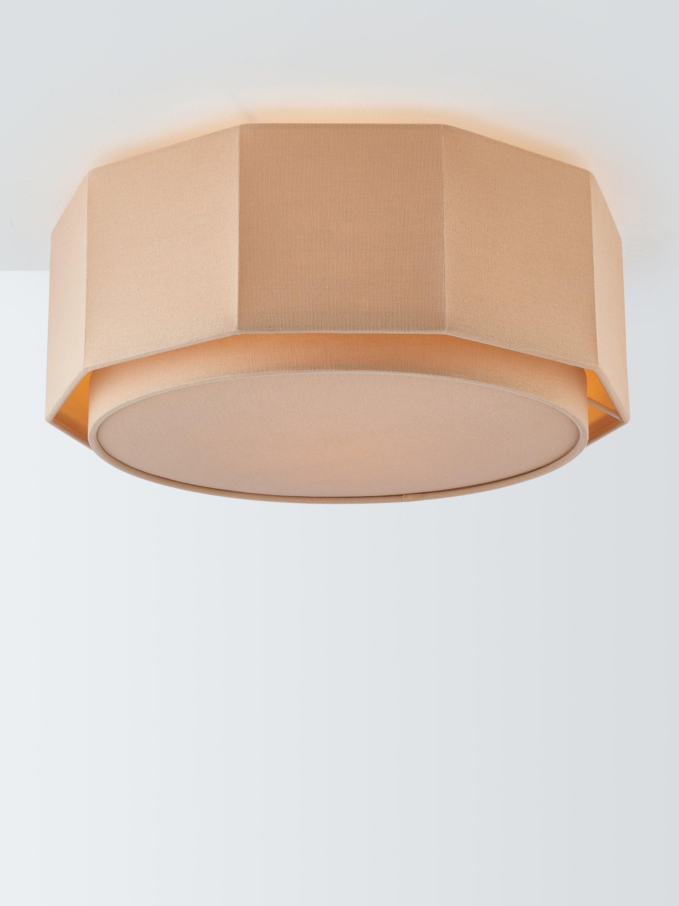 John Lewis Xavier semi flush ceiling light in oatmeal, UK version