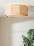 John Lewis Xavier semi flush ceiling light in oatmeal, UK version
