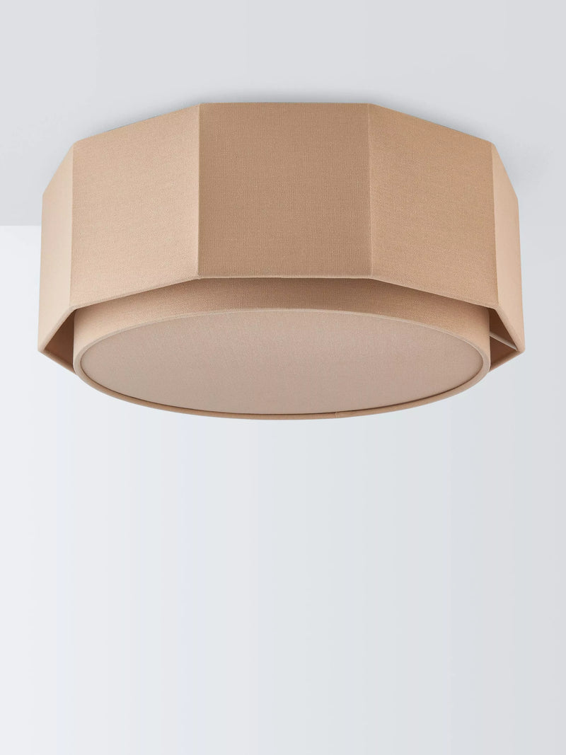 John Lewis Xavier semi flush ceiling light in oatmeal, UK version