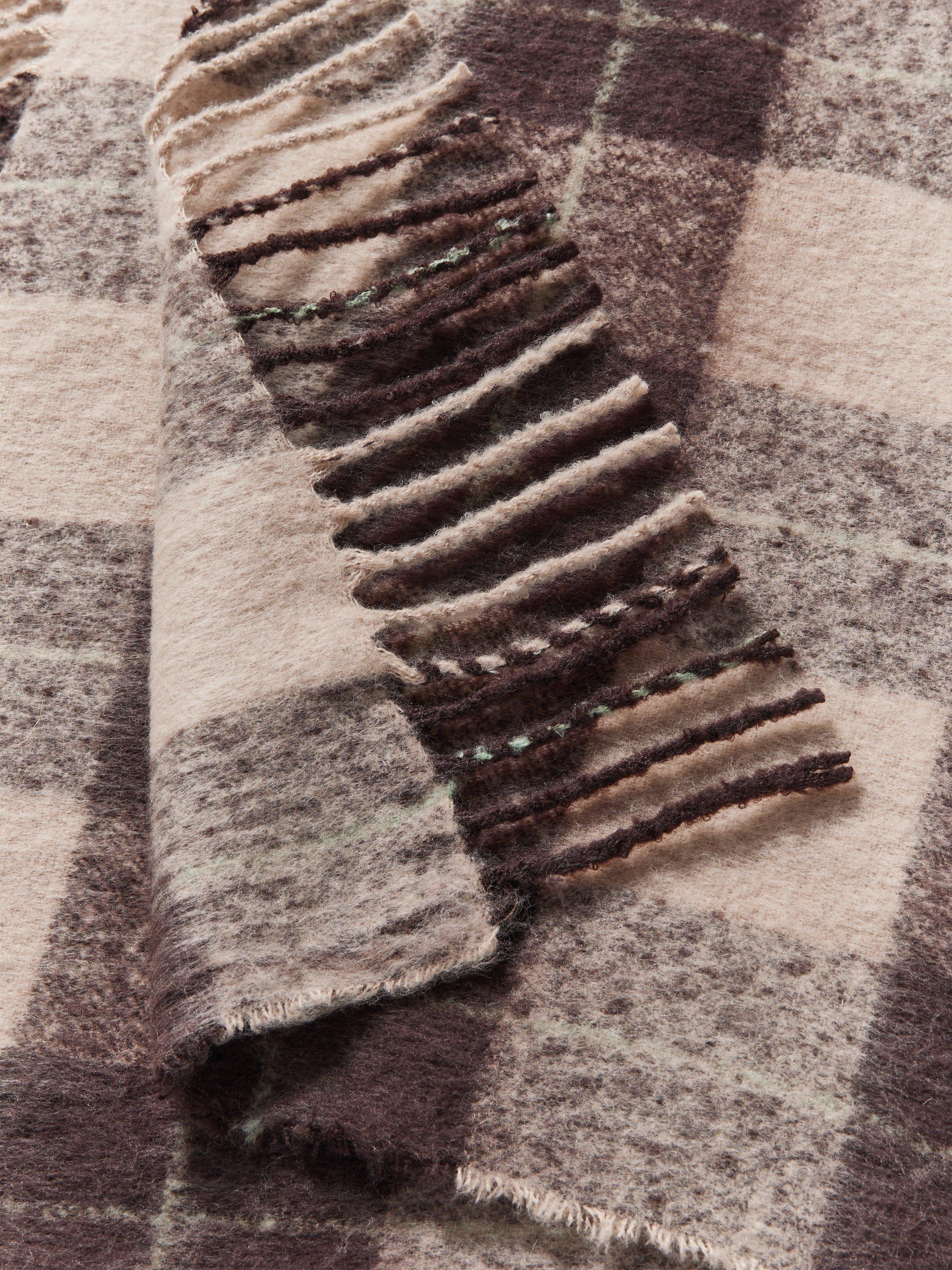 John Lewis Quadretti throw chocolate brown 140x190cm (British brand)