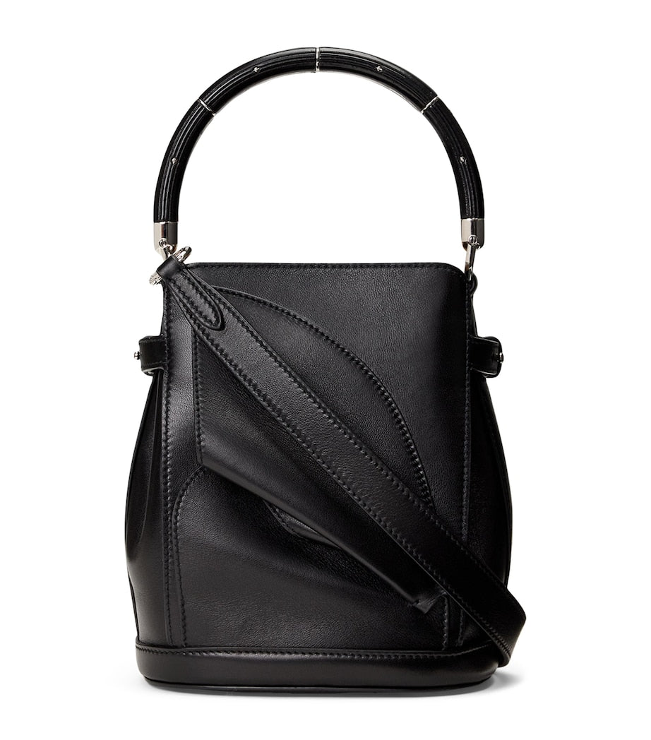Ralph Lauren small leather floral bucket bag (British brand)